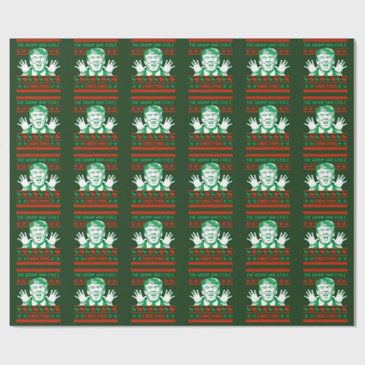 Trumpf-Weihnachten - der Grump, der Weihnachten Geschenkpapier (Flach)