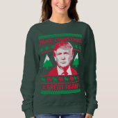 Trumpf-Weihnachtsstrickjacke - machen Sie Sweatshirt (Vorderseite)