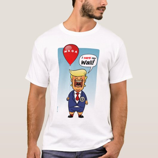 Trumpf wollen seine Wand T-Shirt (Vorderseite)