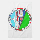 Trumpf-Zug Amerika zuerst Küchentuch (Vertikal)