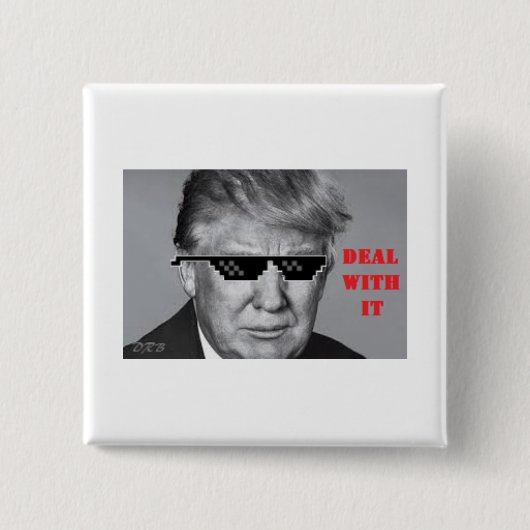 Trumpfabkommen mit ihm Knopf Button (Vorderseite)