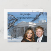 Trumphafte Weihnachten aus Donald und Melania Postkarte (Vorne/Hinten)