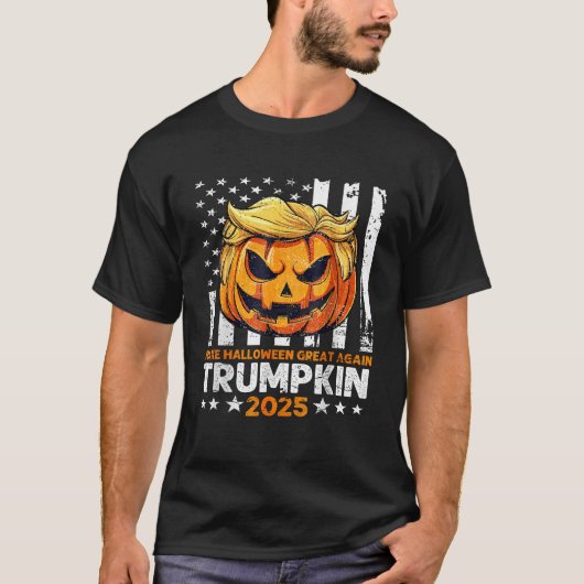 Trumpkin 2025 USA Halloween wieder groß T-Shirt (Vorderseite)