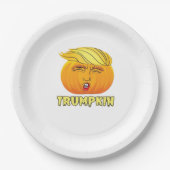 Trumpkin - Beängstigend guter Kürbis Pappteller (Vorderseite)