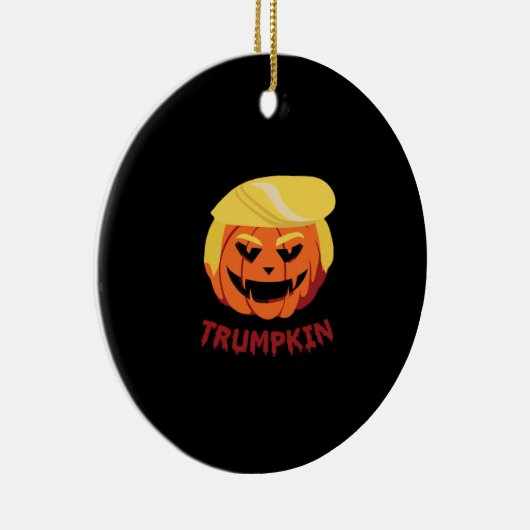Trumpkin Beängstigendes Halloween-Geschenk Classic Keramik Ornament (Rechts)