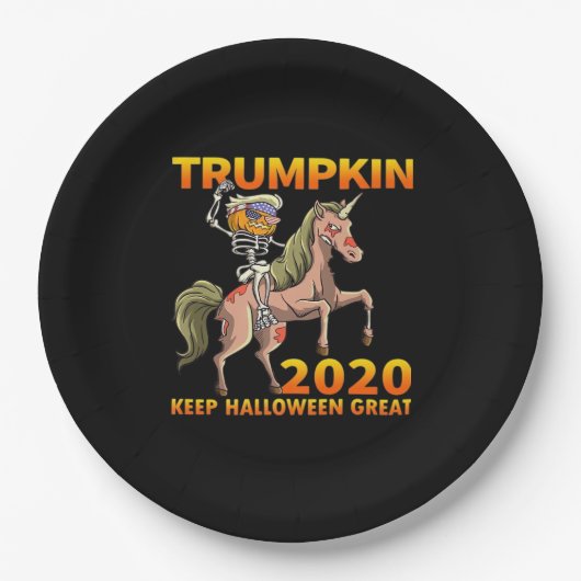 Trumpkin Behielt Halloween Great Pumpkin Pappteller (Vorderseite)