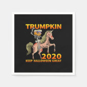 Trumpkin Behielt Halloween Great Pumpkin Serviette (Vorderseite)