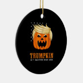 Trumpkin - Bestes Halloween-Kostüm Tri-Blend Keramik Ornament (Rechts)