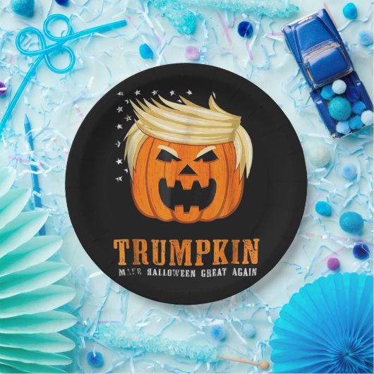 Trumpkin - Bestes Halloween-Kostüm Tri-Blend Pappteller (Party)