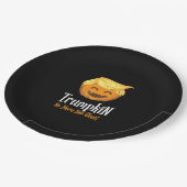 Trumpkin Boo Sheet Funny Halloween Pappteller (Schrägansicht)