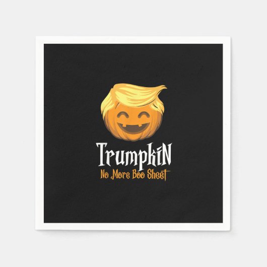 Trumpkin Boo Sheet Funny Halloween Serviette (Vorderseite)