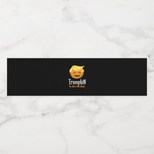 Trumpkin Boo Sheet Funny Halloween Wasserflaschenetikett (Einzelnes Label)