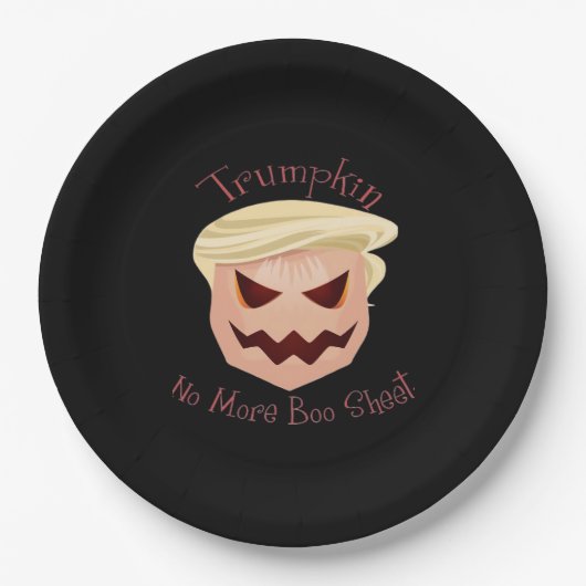 Trumpkin Boo Sheet Halloween Funny Classic Pappteller (Vorderseite)