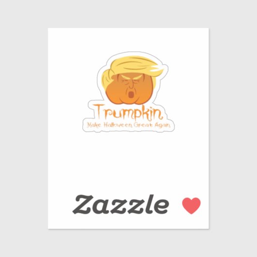 Trumpkin Classic & Funny Design zu Halloween Aufkleber (Blatt)