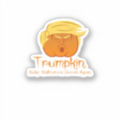 Trumpkin Classic & Funny Design zu Halloween Aufkleber (Vorderseite)