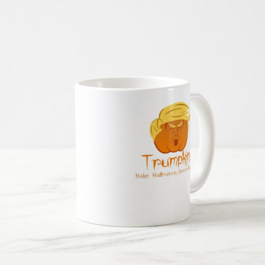 Trumpkin Classic & Funny Design zu Halloween Kaffeetasse (VorderseiteRechts)