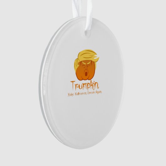 Trumpkin Classic & Funny Design zu Halloween Ornament (Vorderseite)