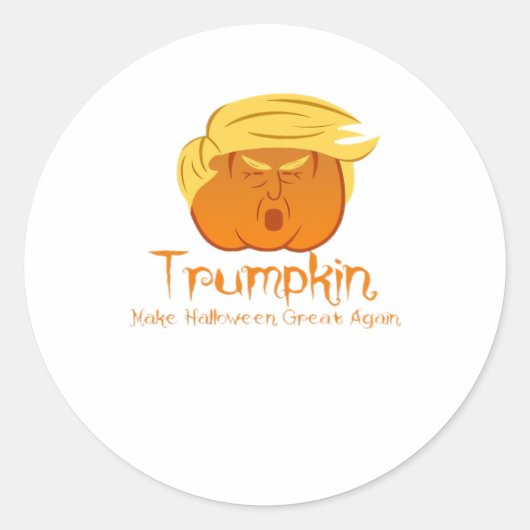 Trumpkin Classic & Funny Design zu Halloween Runder Aufkleber (Vorderseite)