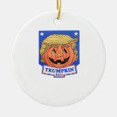 Trumpkin Classic - Funny Halloween Zitat Keramik Ornament (Vorne)