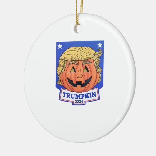 Trumpkin Classic - Funny Halloween Zitat Keramik Ornament (Links)