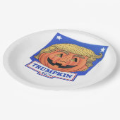 Trumpkin Classic - Funny Halloween Zitat Pappteller (Schrägansicht)