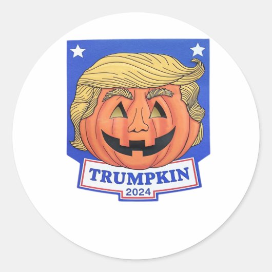 Trumpkin Classic - Funny Halloween Zitat Runder Aufkleber (Vorderseite)
