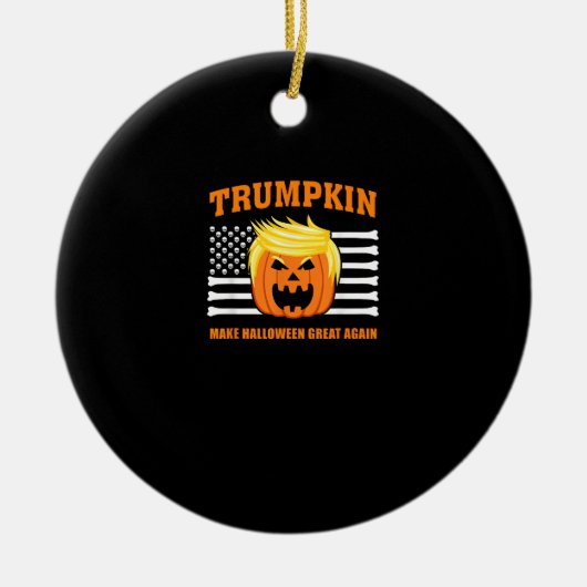 Trumpkin Classic Halloween - Make Halloween Great Keramik Ornament (Vorne)
