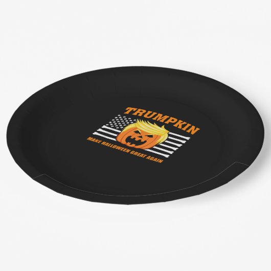 Trumpkin Classic Halloween - Make Halloween Great Pappteller (Schrägansicht)