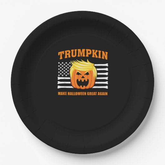 Trumpkin Classic Halloween - Make Halloween Great Pappteller (Vorderseite)