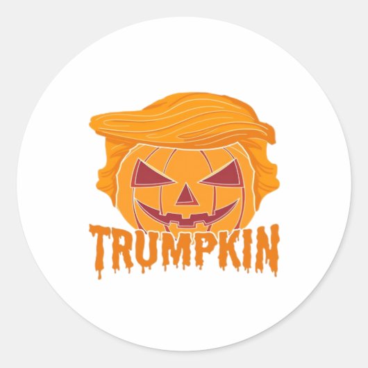 Trumpkin Classic - Pumpkin President Style Runder Aufkleber (Vorderseite)