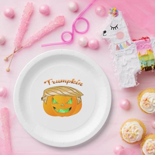 Trumpkin Classic - Sloth in einem MAGA-Hut Pappteller (Party)