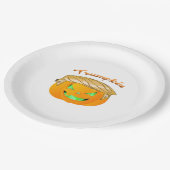 Trumpkin Classic - Sloth in einem MAGA-Hut Pappteller (Schrägansicht)