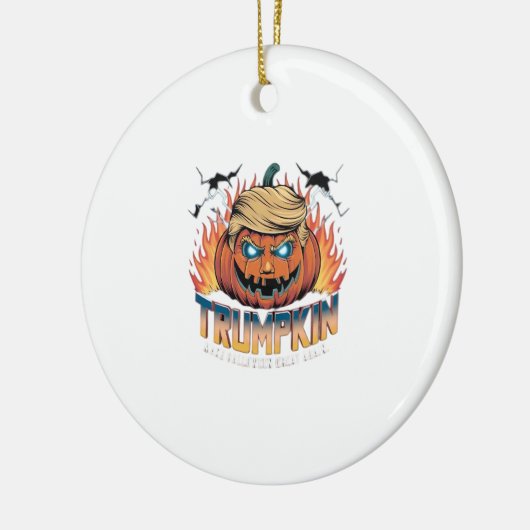 Trumpkin Classic - Spooky Pumpkin Design Keramik Ornament (Links)
