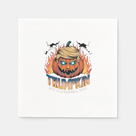 Trumpkin Classic - Spooky Pumpkin Design Serviette (Vorderseite)