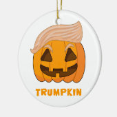 Trumpkin Donald Trump Kürbis Keramikornament (Links)