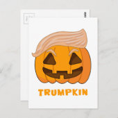 Trumpkin Donald Trump Pumpkin Postkarte (Vorne/Hinten)