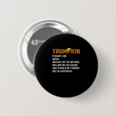 Trumpkin Funny Anti Pumpkin Button (Vorne & Hinten)