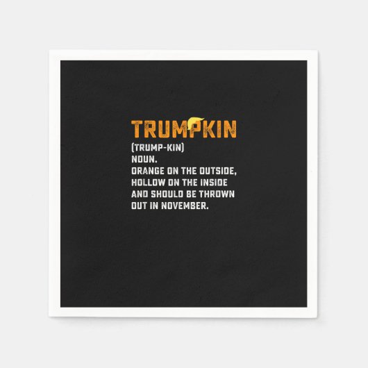 Trumpkin Funny Anti Pumpkin Serviette (Vorderseite)