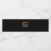 Trumpkin Funny Anti Pumpkin Wasserflaschenetikett (Einzelnes Label)