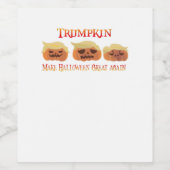 Trumpkin Funny Design Weinetikett (Einzelnes Label)