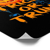 Trumpkin Funny Design zu Halloween Poster (Ecke)