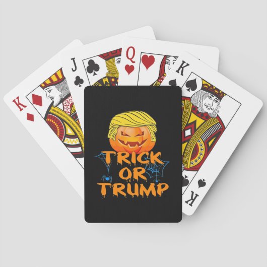Trumpkin Funny Design zu Halloween Spielkarten (Rückseite)
