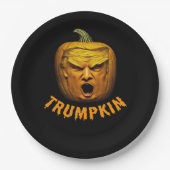 Trumpkin - Funny Donald Pumpkin Halloween Classic Pappteller (Vorderseite)