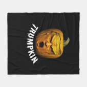 Trumpkin - Funny Donald Pumpkin Halloween Fleecedecke (Vorderseite (Horizontal))
