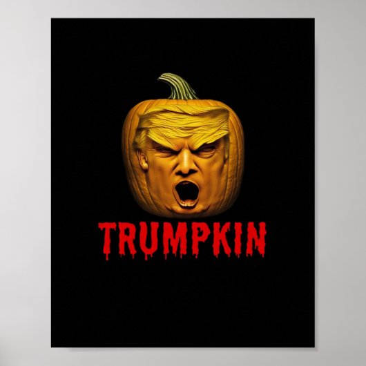 Trumpkin - Funny Donald Pumpkin Halloween Poster (Vorne)