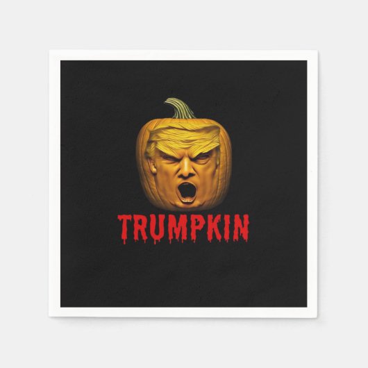 Trumpkin - Funny Donald Pumpkin Halloween Serviette (Vorderseite)