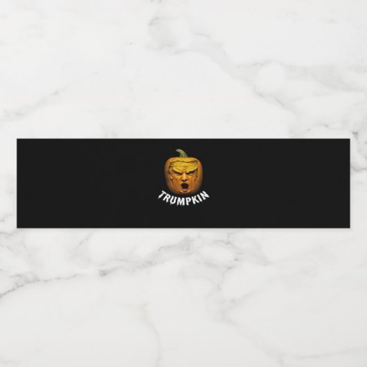 Trumpkin - Funny Donald Pumpkin Halloween Wasserflaschenetikett (Einzelnes Label)
