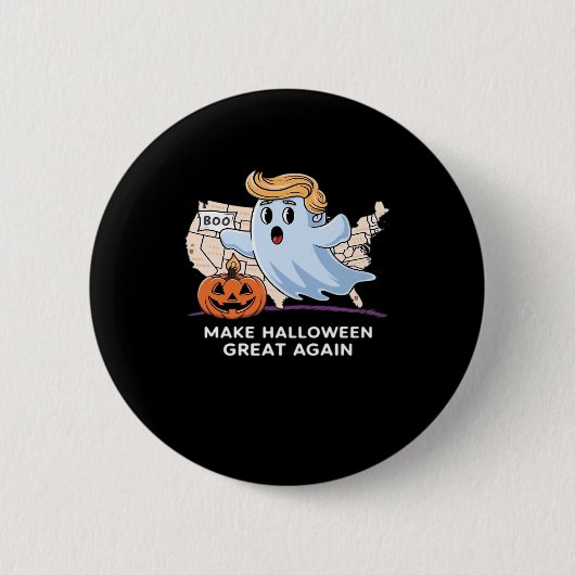 Trumpkin Funny Halloween Boo - Make Halloween Grea Button (Vorderseite)