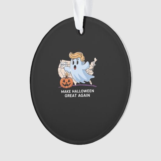 Trumpkin Funny Halloween Boo - Make Halloween Grea Ornament (Vorderseite)