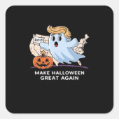 Trumpkin Funny Halloween Boo - Make Halloween Grea Quadratischer Aufkleber (Vorderseite)